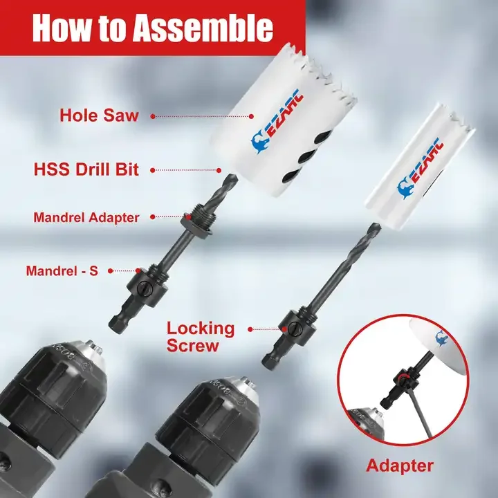 Ezarc 7PCS Bi-Metal Hole Saw Kit For Hard Metal/Wood on sale