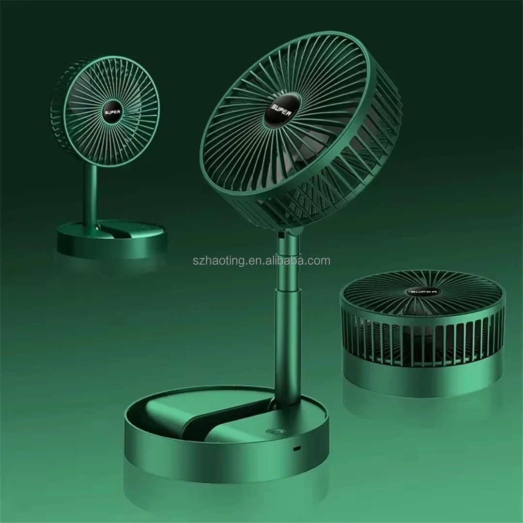 IS-F700 Rechargeable Folding Fan Mini Desktop Portable USB Battery Fan