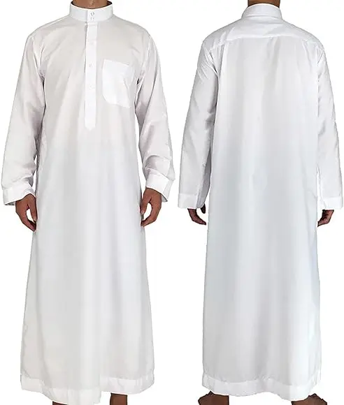 Good Fabric Woven Polyester Fabric Arabs Men Robe Fabric Muslim Man Clothes