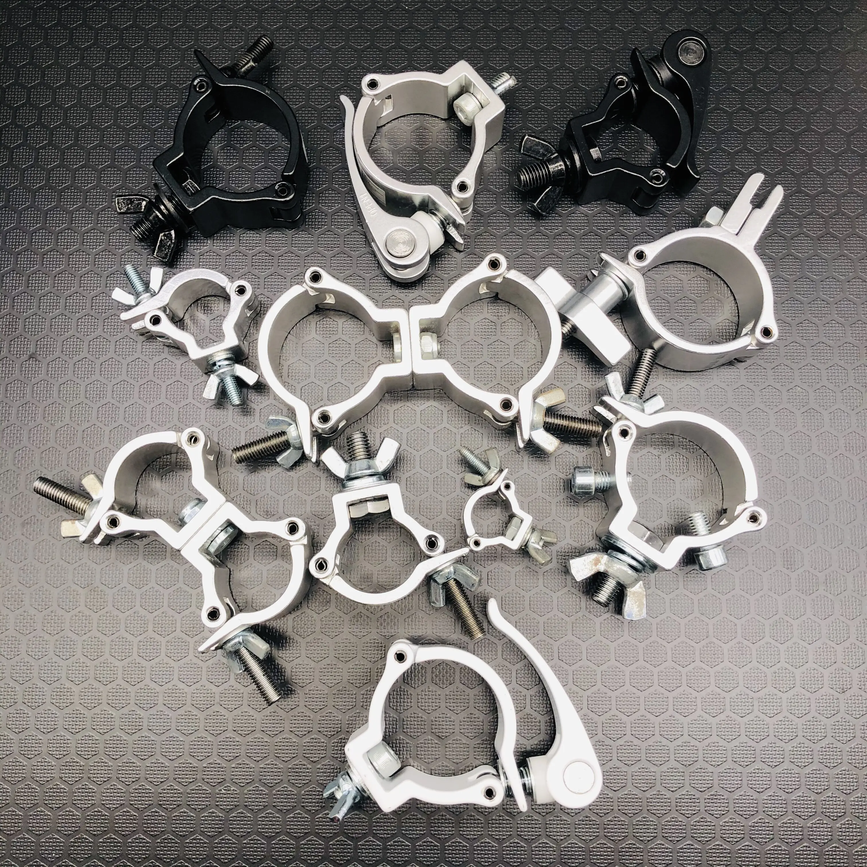 20mm 30mm 40mm 50mm 60mm 1in 2' Easy Self Locking Beam Clamps Half Coupler MINI JR Swivel Truss Rigging Staging Lighting Clamps