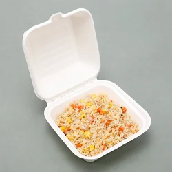Eco Friendly Microwavable Container Takeaway Food Sugarcane Bagasse Biodegradable Boxes To Go Food Container For Restaurant