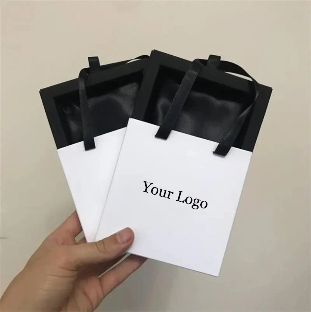 Wholesale High-end Foldable Earring Drawer Paper Box with Company Logo for Ring Necklace Bracelet Jewelry Packaging