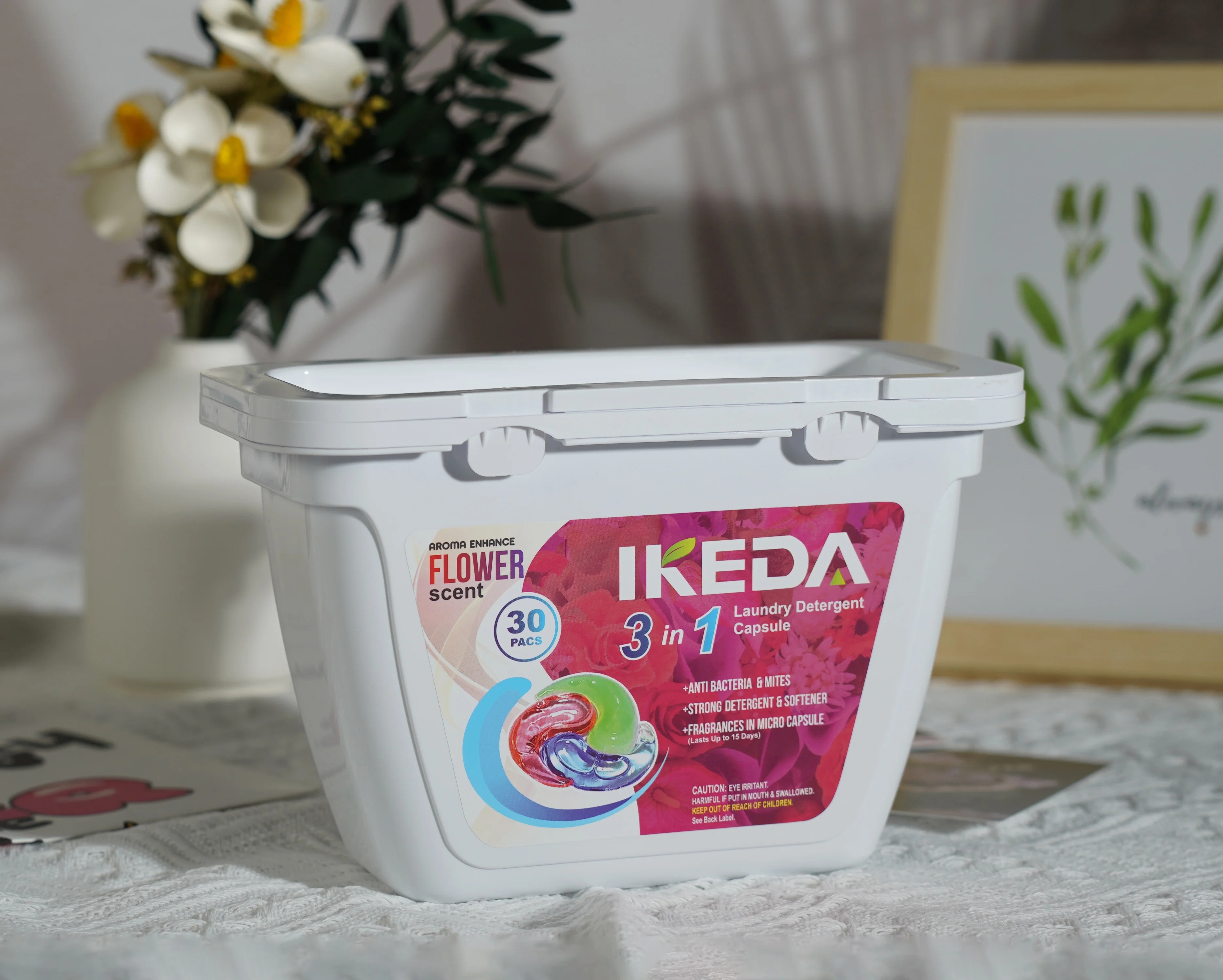 IKEDA 3 in1laundry detergent pods supplier washing capsules detergent organic laundry pods for Clothes manufacturer