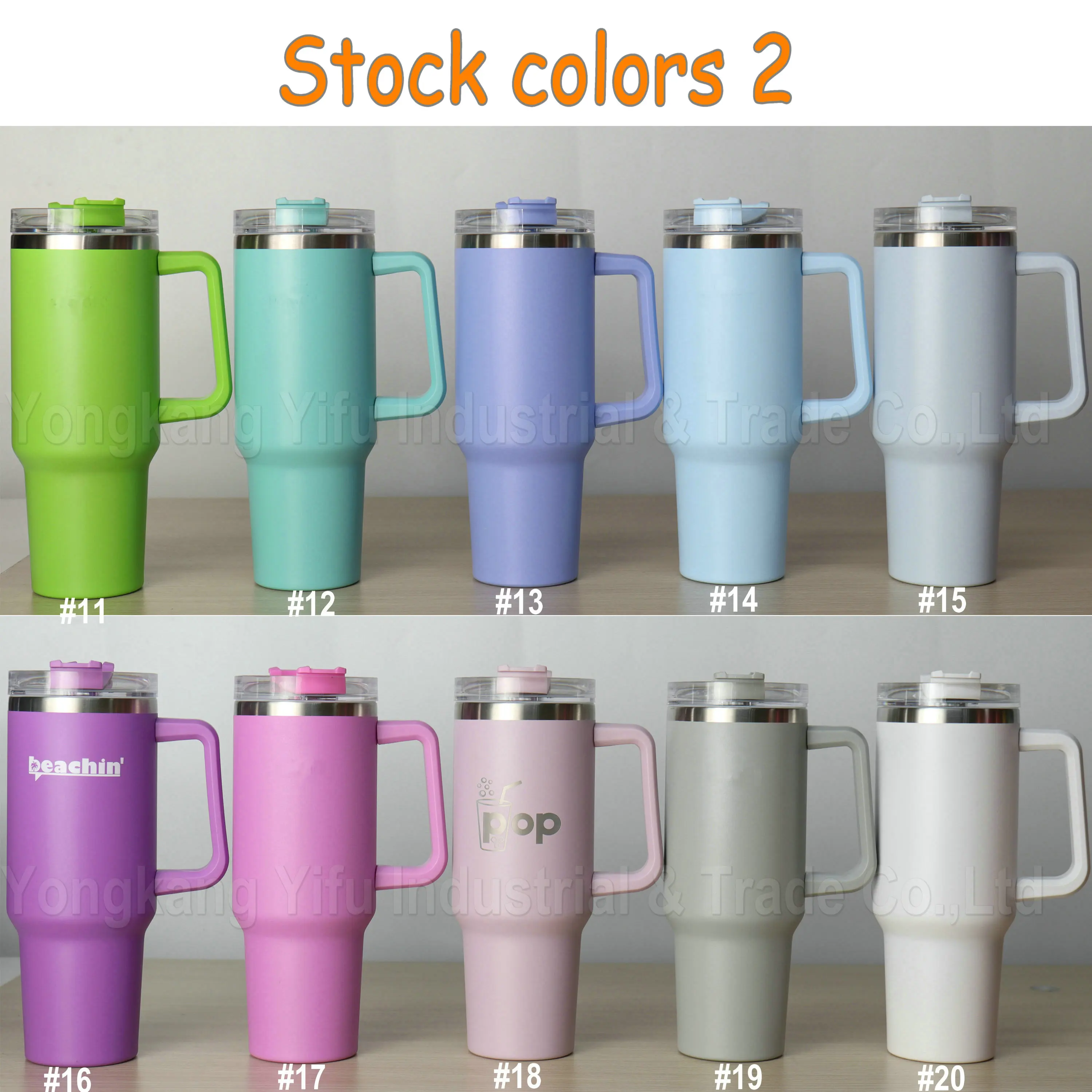 Skirton New 40oz 40 oz stainless steel vacuum insulated cup with handle straw leak proof lid