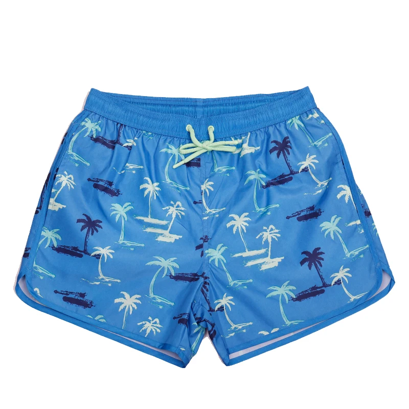 100% Polyester Waterproof Swimsuit Fashion Swim Shorts  For Beach men