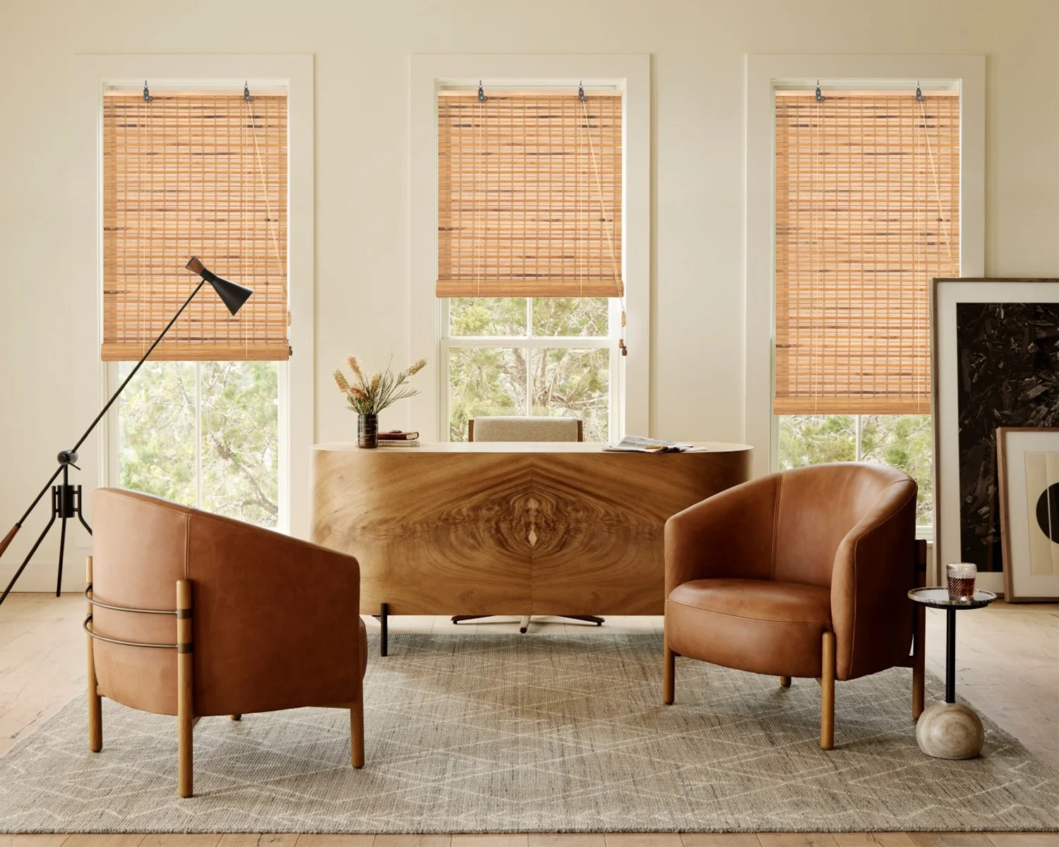 Cortinas de bambu Roller Blind woven wood shades Bamboo Curtain for Balcony Partition Blind Sun Shades for Doors/Windows