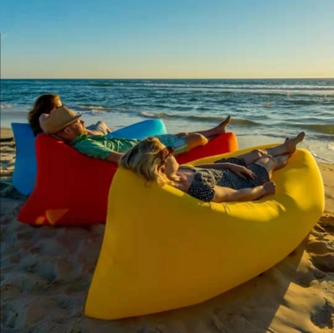 Portable Lazy Beach Air Chairs Sofa Lounger Outdoor Camping Sleep Pad Automatic Inflatable Sleeping Mattress