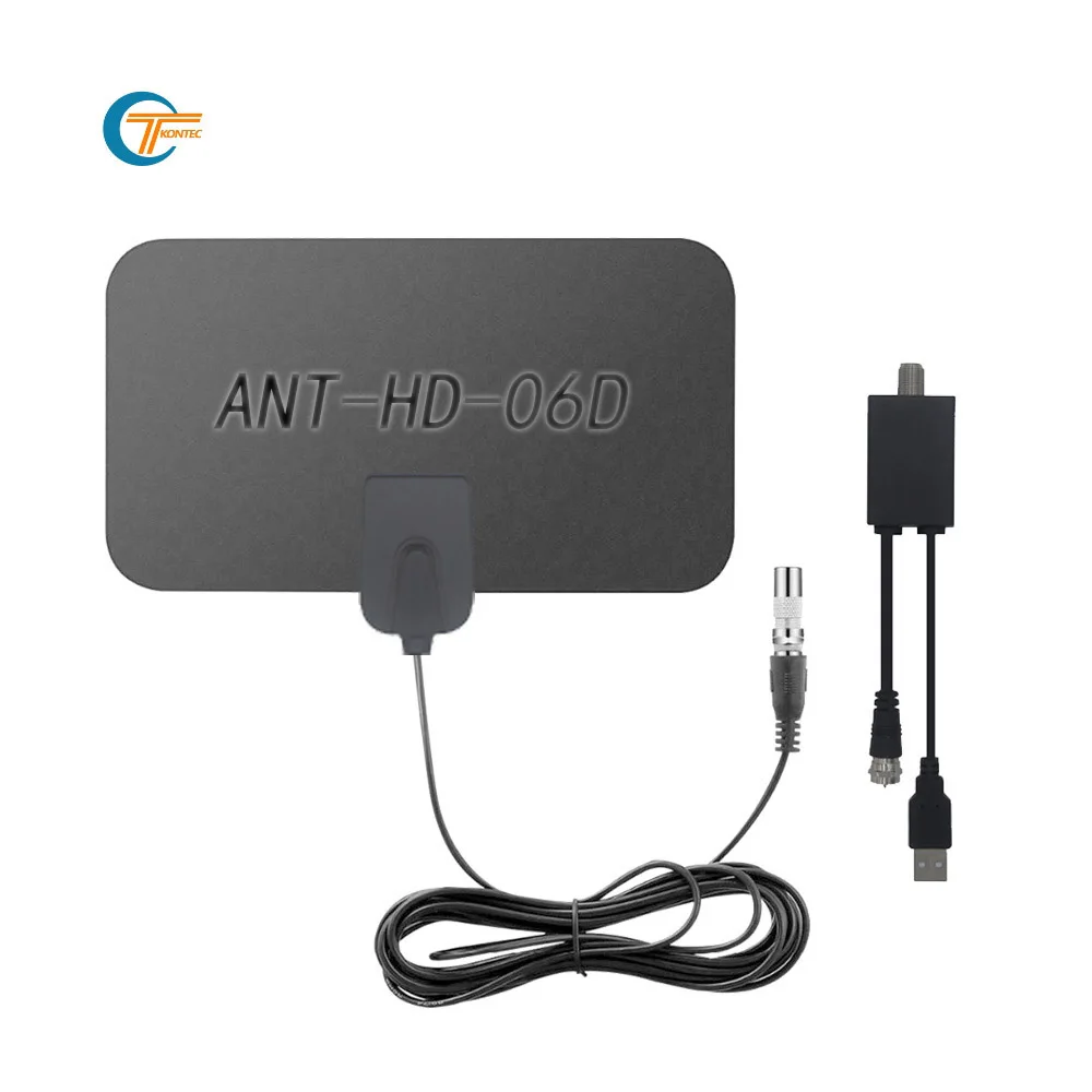  Цифровая плоская комнатная HDTV-антенна active clear Диапазон 80 миль поддержка 4K UHF VHF с
