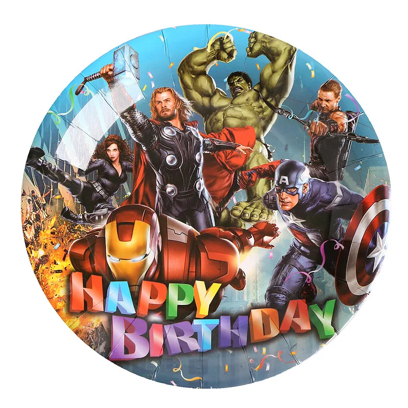 New arrival Avenger theme disposable birthday party tableware supplies paper towel paper cup paper tray for celebration