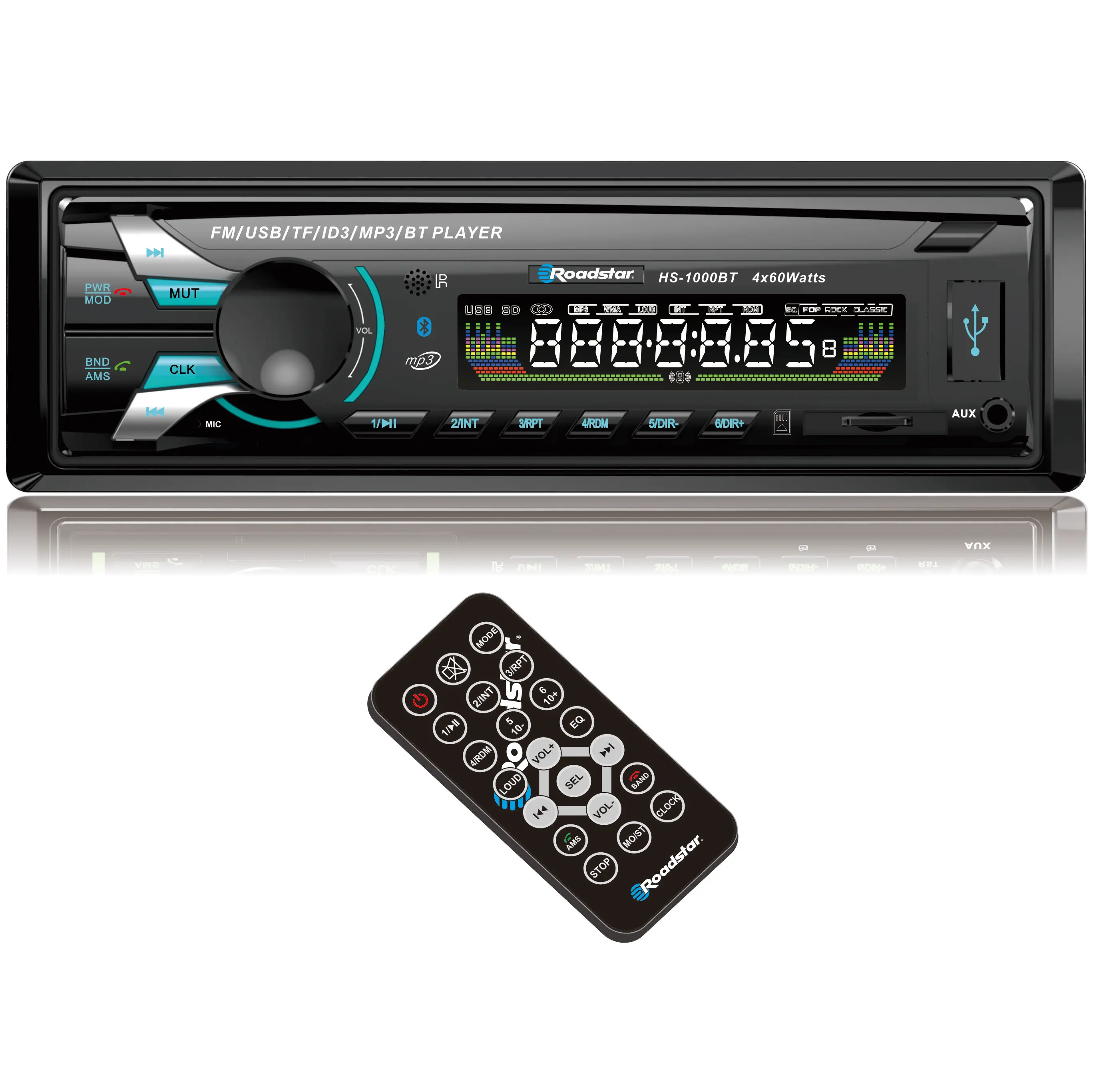 ENPU 1 / Single Din Car MP3 Player With Blue-tooth Adapter