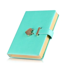 Shenzhen Supplier Custom Cute Notebook For Girls As Gifts Pink Pu Cover Notebook With Love Lovely Lock And Edge jet gold ink