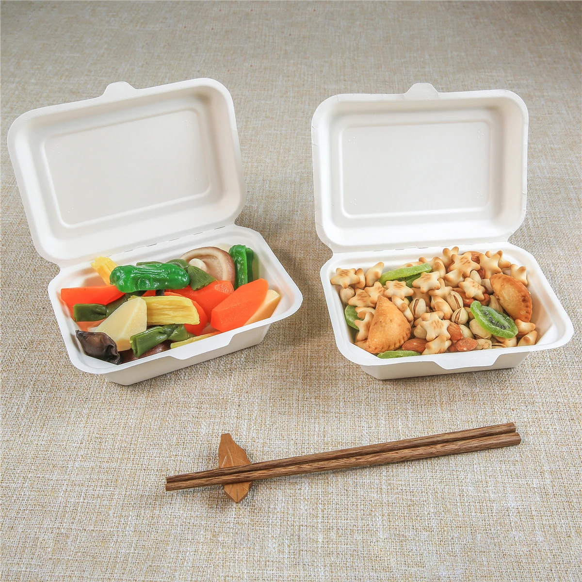 
Lz-B004 Eco-Friendly bagasse food packaging biodegradable container lunch box 