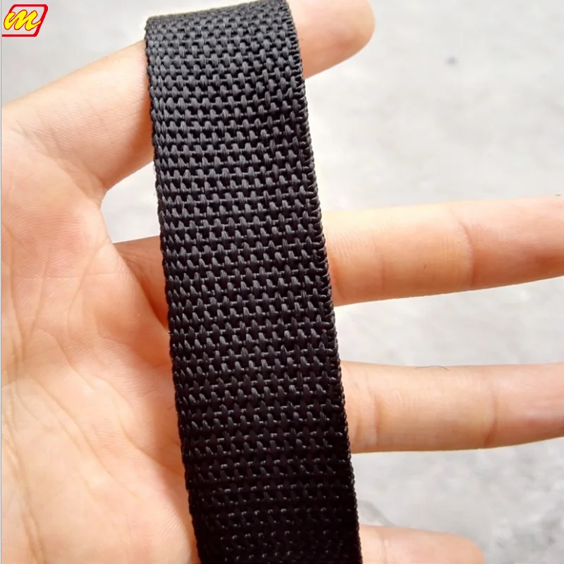 Strong Custom Color Black PP Belt Tape Polypropylene Webbing Strap For Outdoor Backpack Bag