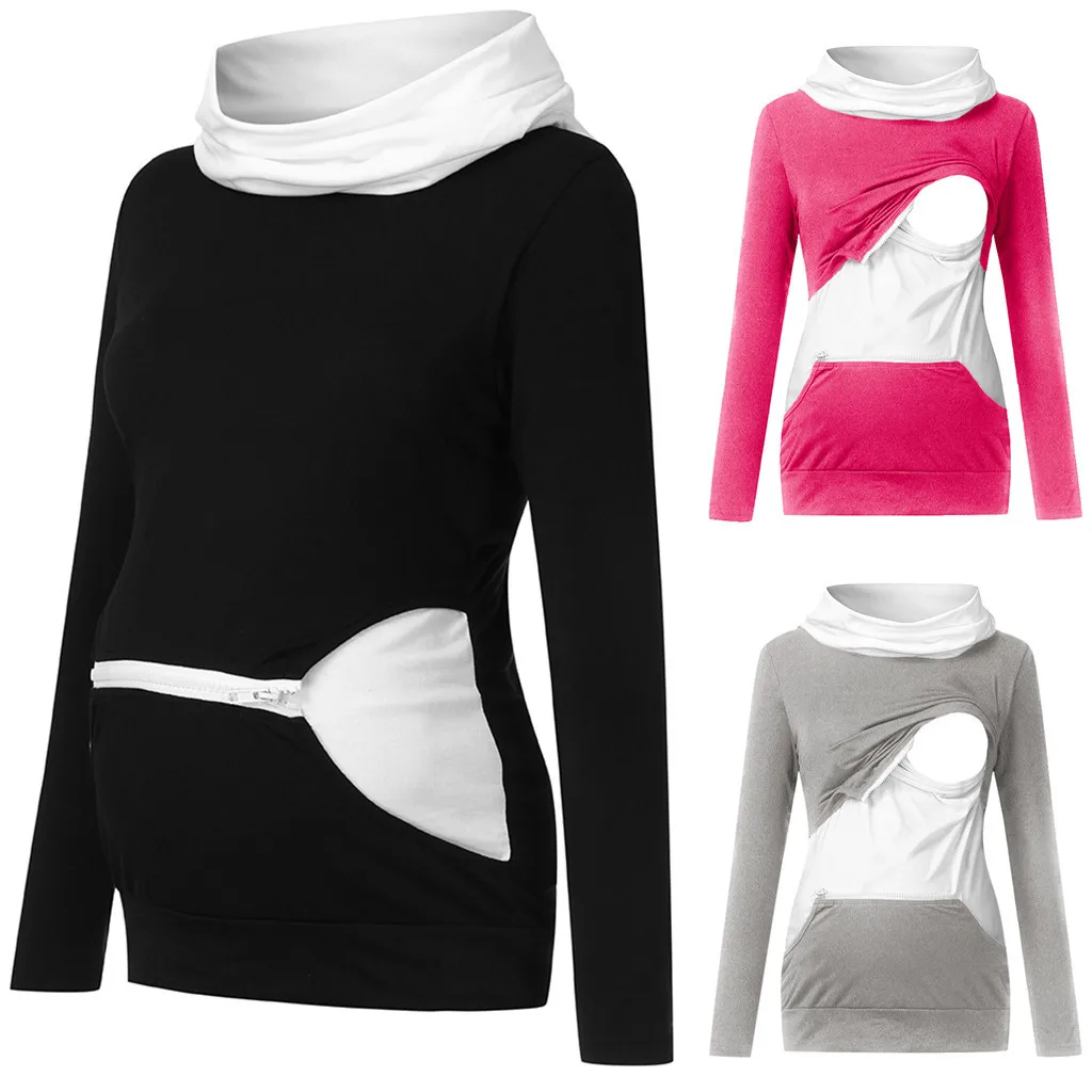  extra large size pregnant woman pull over hoodie with kangaroo pocket maternity mother nursing cotton