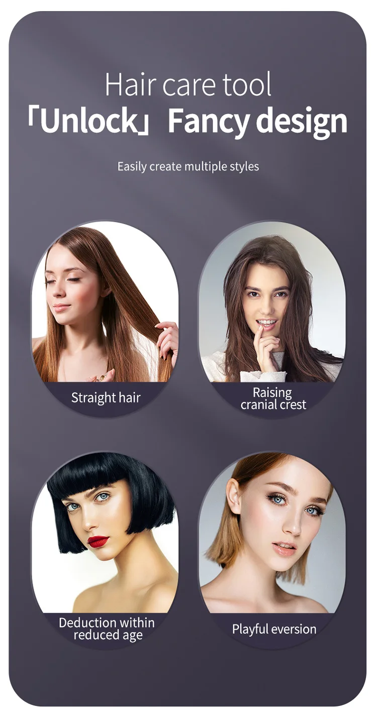 2 Colors Flat Iron Hair Straightener USB LCD Straight Hair Comb Mini Electric Wireless Hair Brush with Box