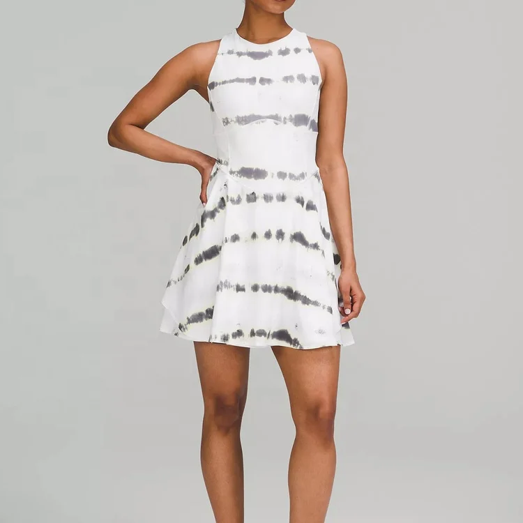 Quick Dry Tennis Dress Custom Pattern Design One Piece Dress For Women