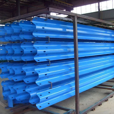 Powder Coated W Beam Guardrail Highway One Belt One Road Countries Q235B Zinc Steel Guardrail Traffic Barrier