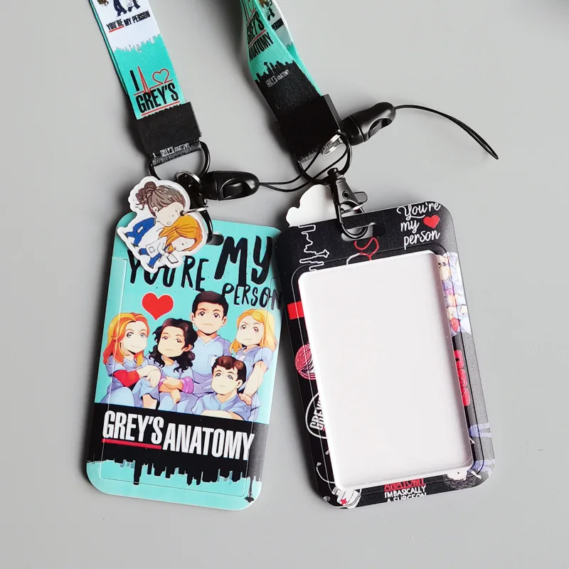 Doctor Cartoon Lanyard Key Chain Id Card Badge Holder Acrylic Charm Pendant Card Holder Cartoon Card Holder