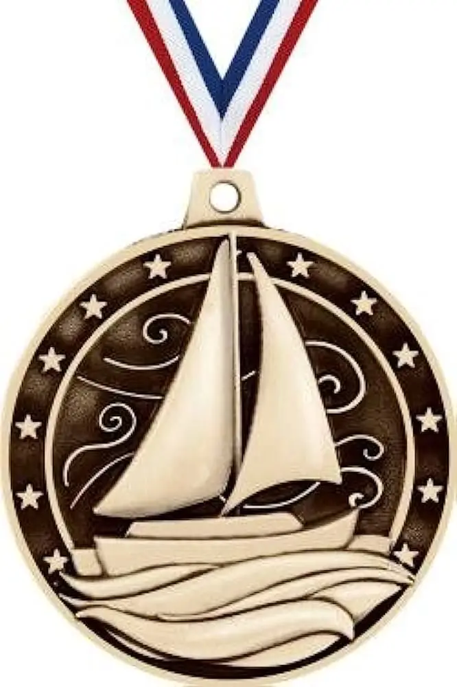 Professional factory Vietnam sailboat medal with free medal design
