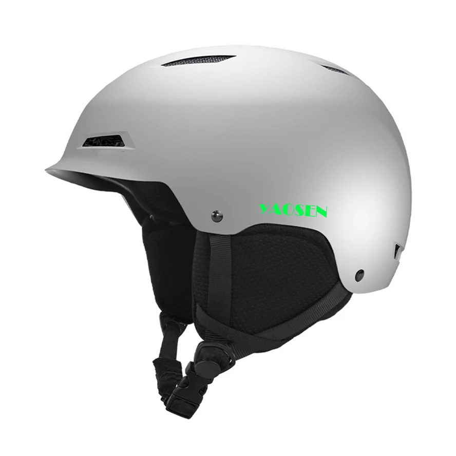 2023 Custom mens ski helmet Integrated molding imported EPS ABS skiing snowboard helmet with ear muff