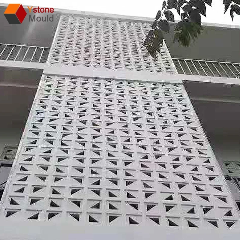 Concrete Block  mold Plastic Mold For Garden Wall Decoration  Breeze block mold