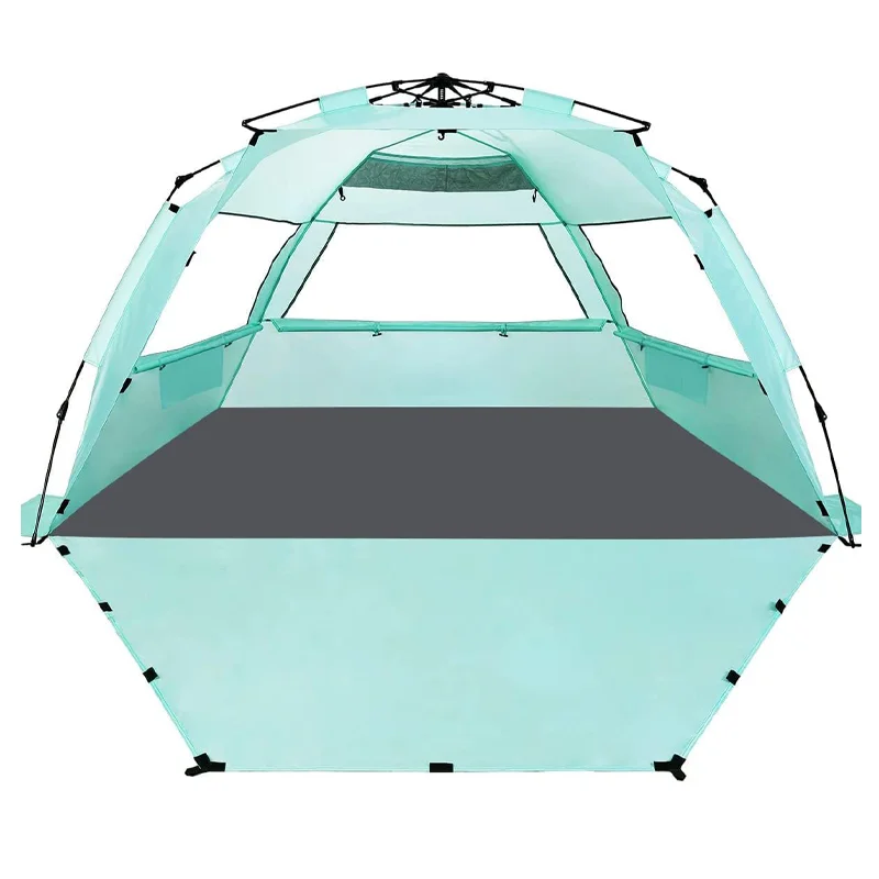 Wholesale high appearance level lightweight mint green custom beach shade tents portable lightweight packaging beach shade