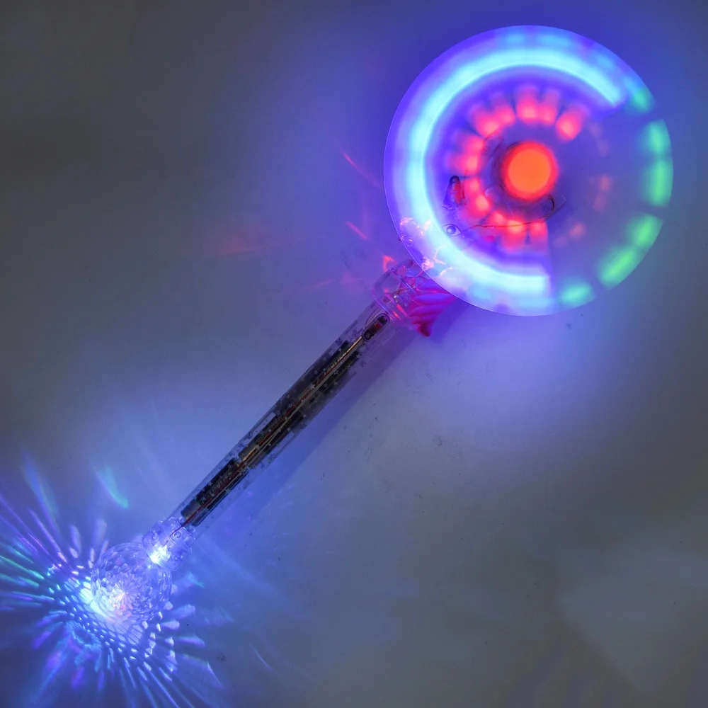Светящийся единорог, игрушки для вечеринок, прозрачный СВЕТОДИОДНЫЙ Радужный спиннинг, мигающий свет, ветряная мельница, палочки