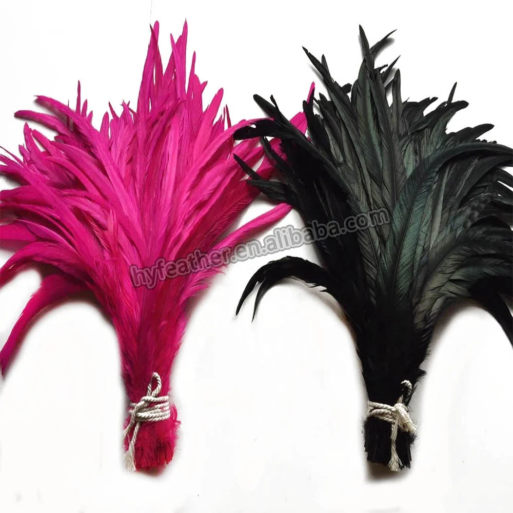 Manufacturer Decorative Factory Directly Supplier 16-18inch rooster chicken feather tail green custom pen