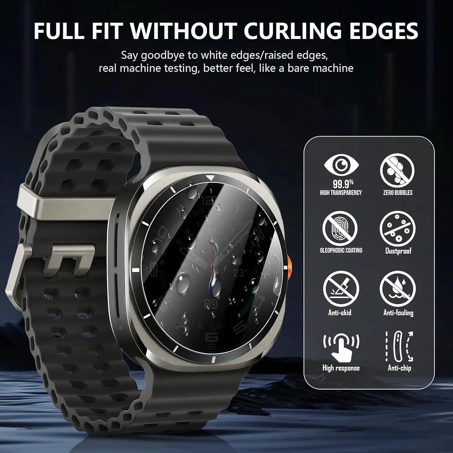 Eraysun Anti-peeping Tempered Glass Film 30° For Samsung Galaxy Watch Ultra 47mm Watch Film Watch Screen Protector