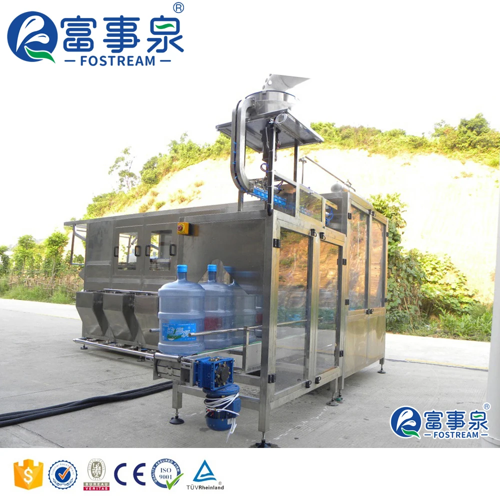 Guangdong First Automatic 18L 19L 20L 5 Gallon Plastic Bottle Jar Barrel Water Filling Plant