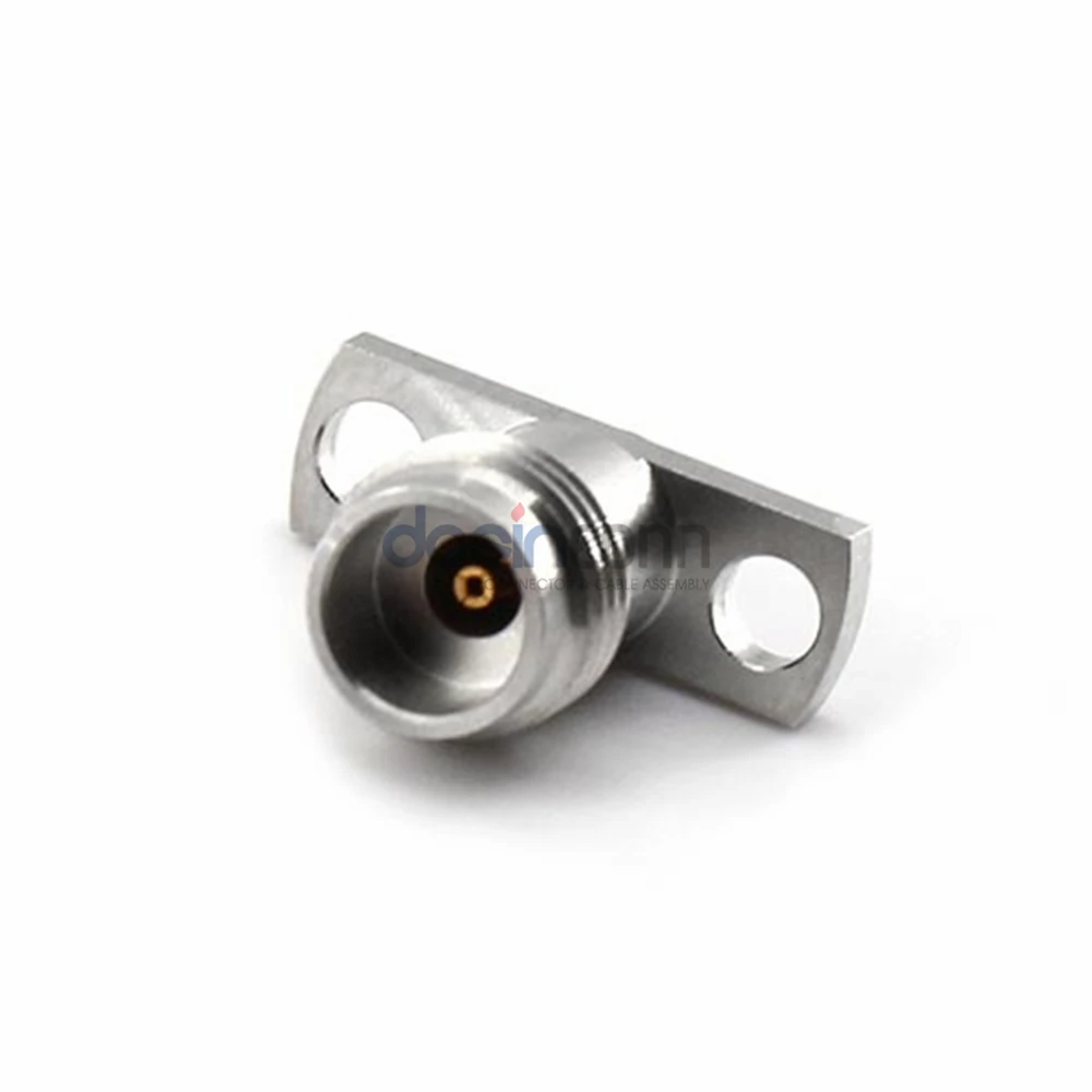 SMA High Frequency 50g 2.4mm 2 Hole Flange Stainless steel Millimeter Wave Connectors DC-40GHz 2.4MM RF Connector
