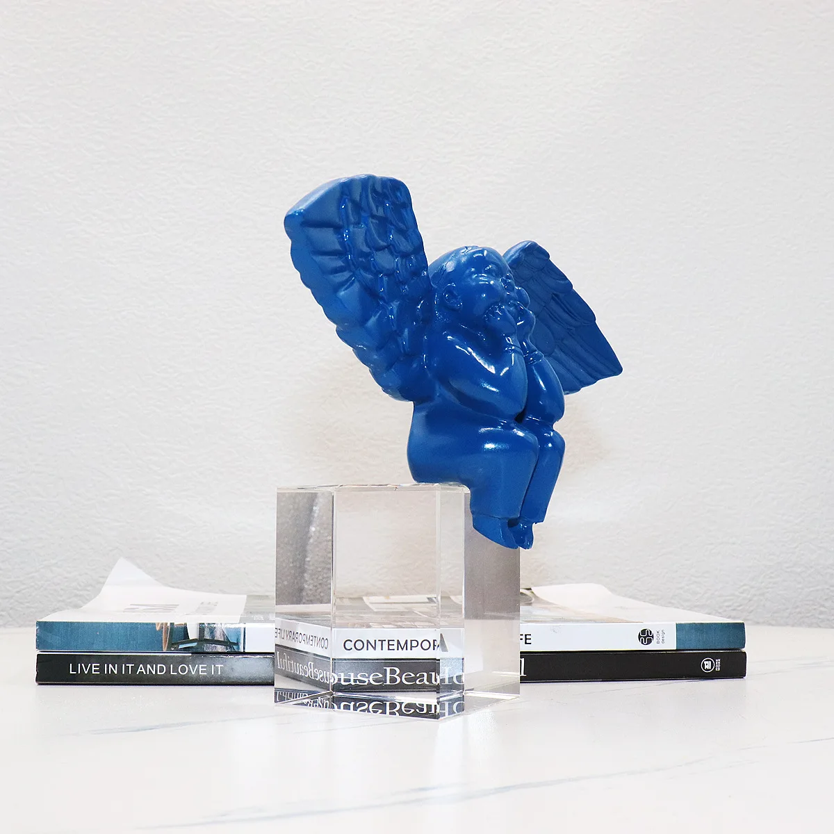 Заводская цена смолы ангел орнамент простой персонаж скульптура для домашнего декора