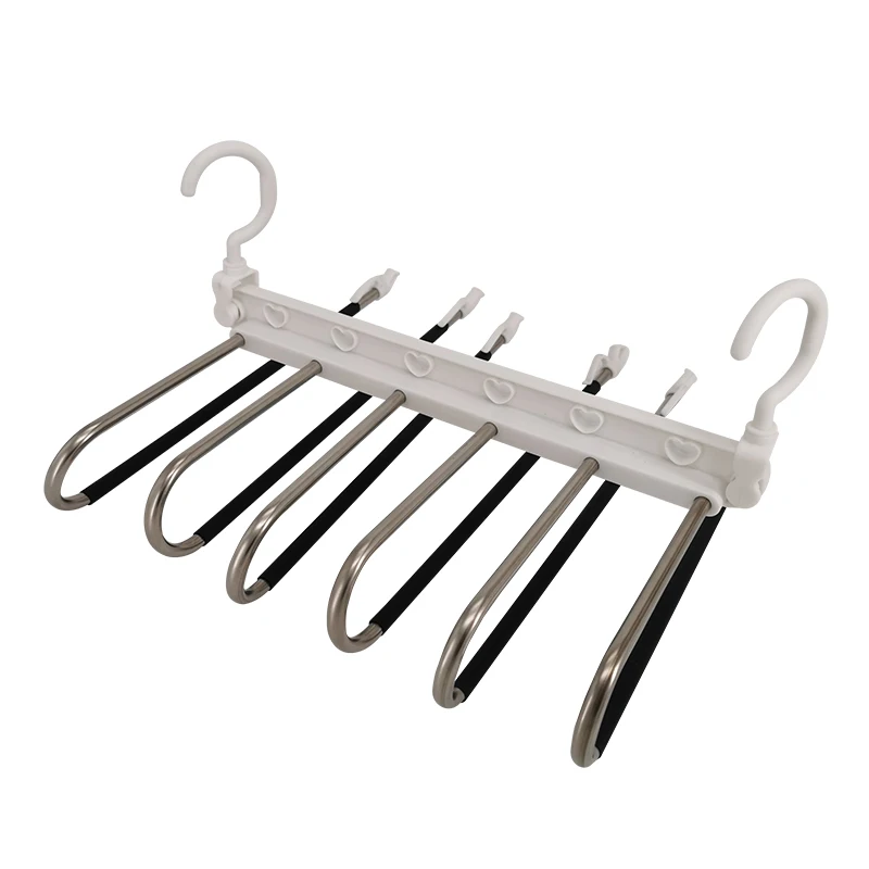 New six-layer multilayer multifunctional hanger Space Saving Pants hang clothes
