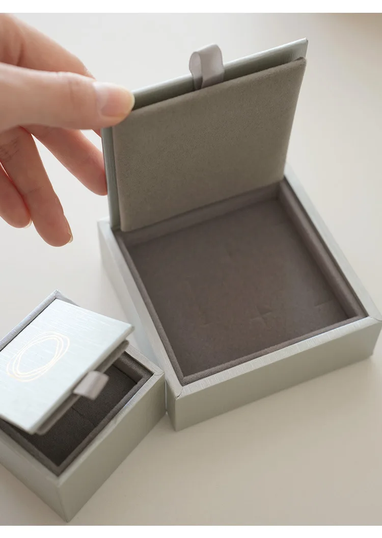 caja de embalaje de joyeria Luxury Jewelry Box Packaging Green Custom Necklace Set Gift Box For Jewelry