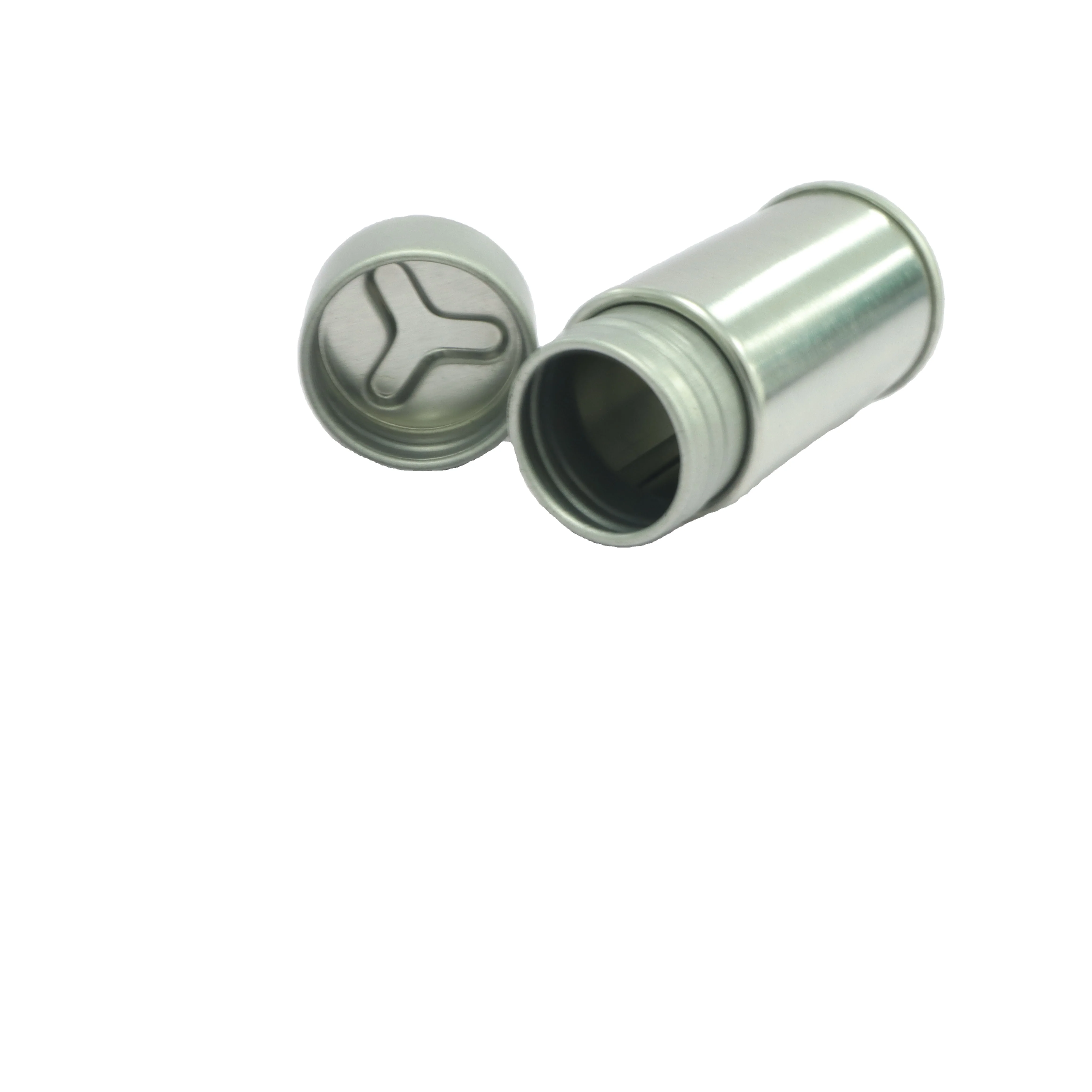 Child Resistant Proof Cylinder Round Tin Cans Metal Tubes Tube Food Grade for Pre Roll Prerolls Prerolled Paper Cone Cigarette