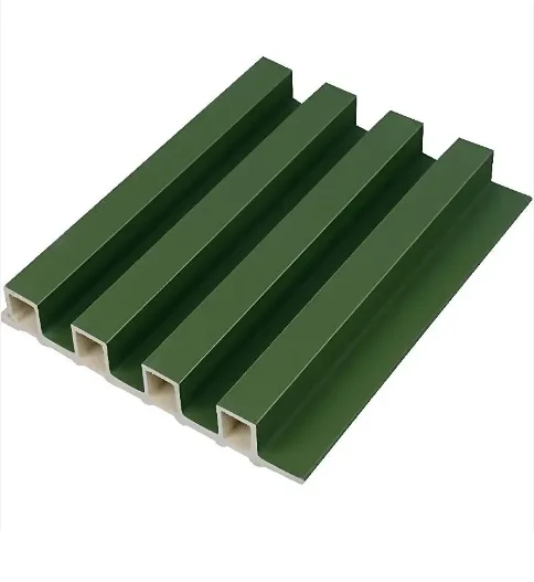 3D embossed Fluted WPC Wall Panelings Multi Indoor Wooden Gain Composite Laminated hollow WPC Wall panel for interior decoration