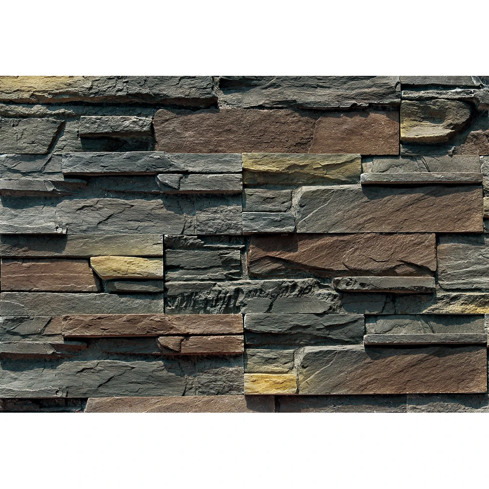 Изготовлено в Китае сложенный тонкий шпон ledgestone искусственная облицовка стен каменная панель камень