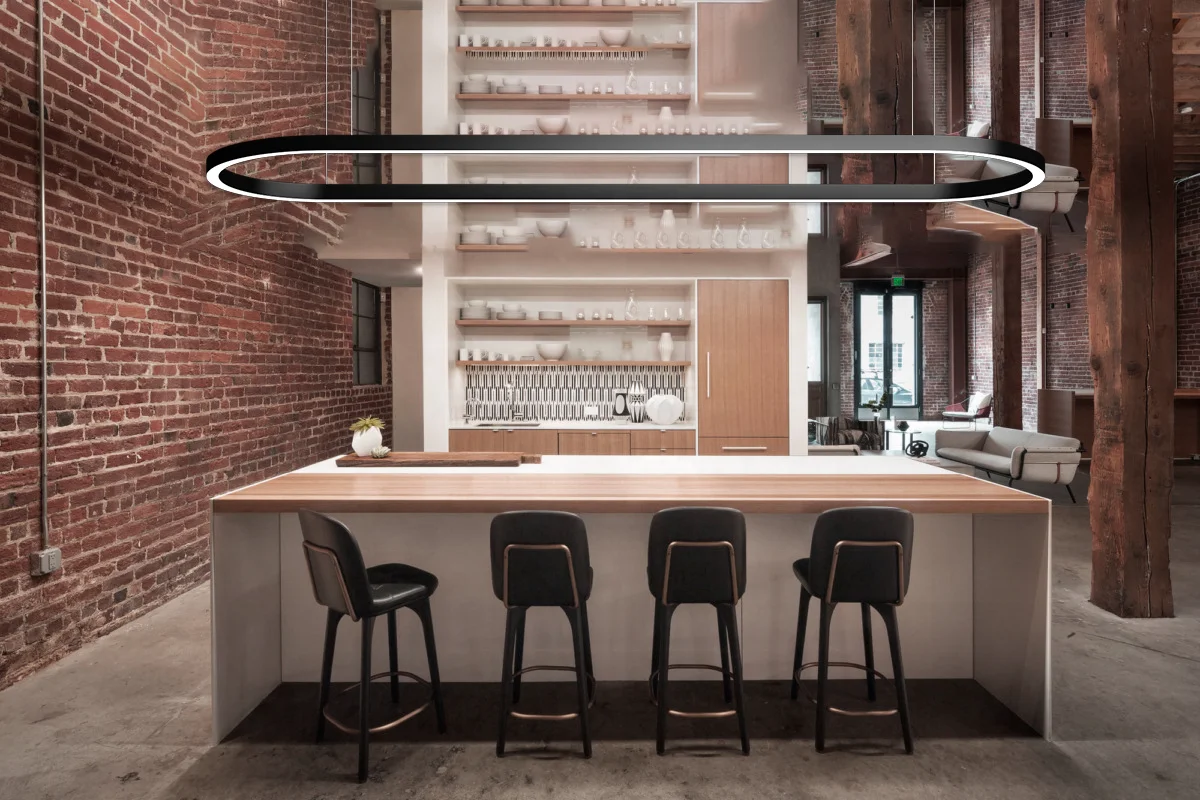 
HLINEAR LC8060-F-680/2000 Aluminium Profile with Customized Dimension Shape Circular Led Linear Pendant Light 