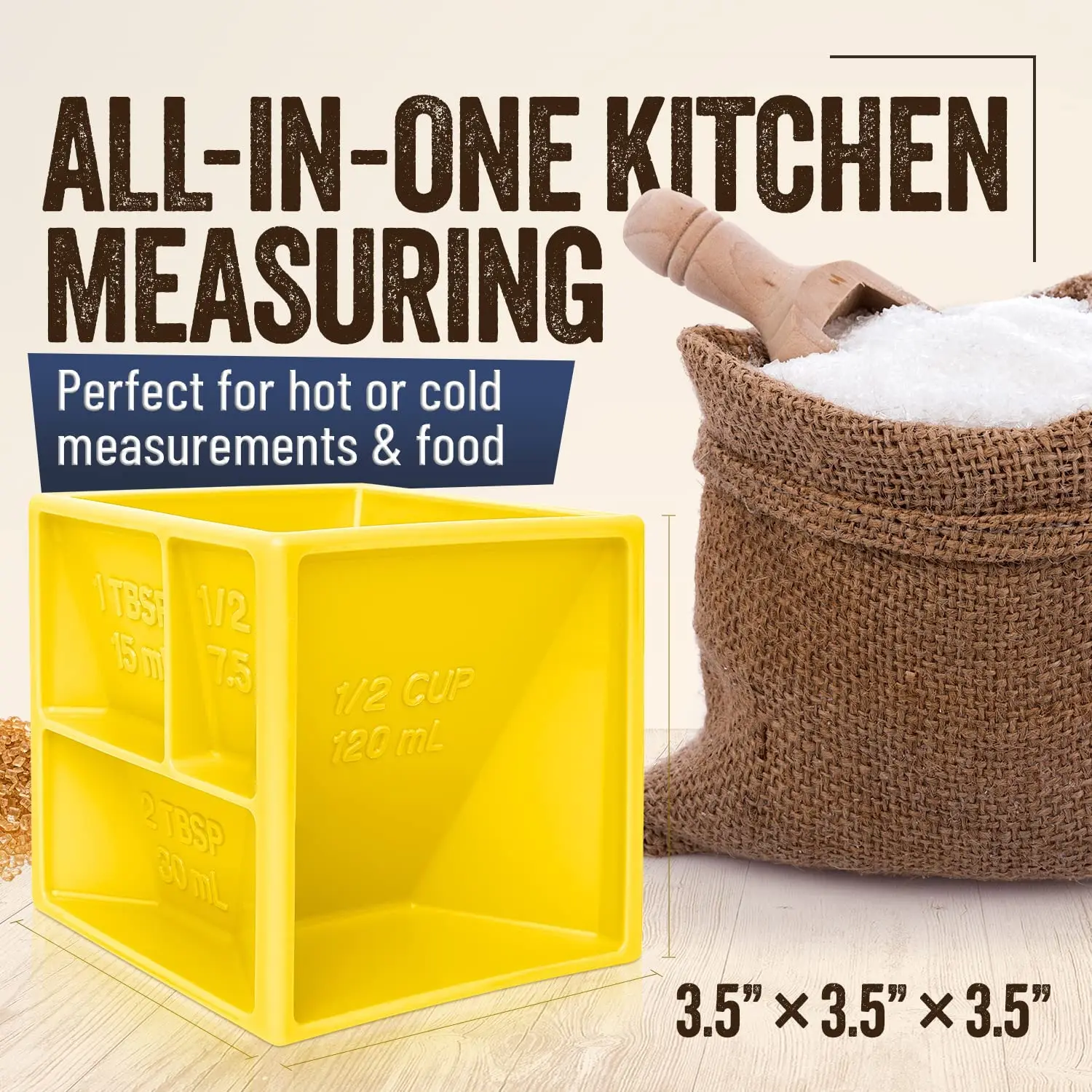 Multi Measuring Cube Cup for Cooking and Baking All in One Measuring Kitchen Device