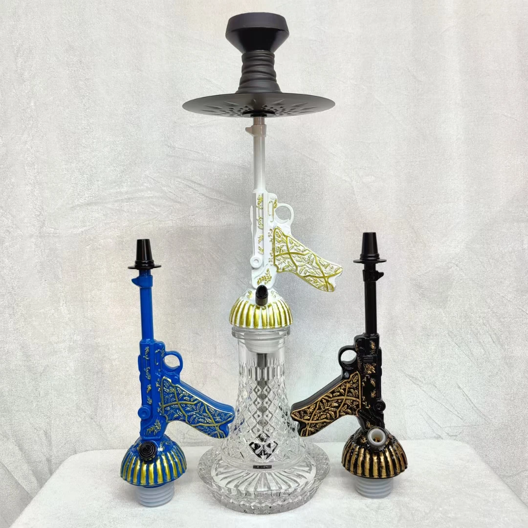 STOCK hot sale black gold sliver large size luxury shisha hookah set