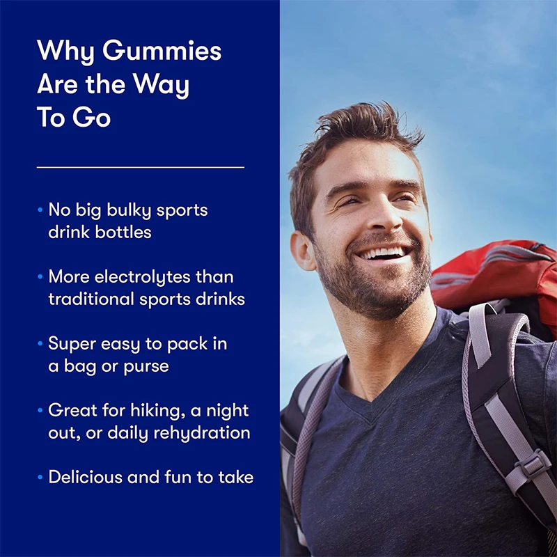 Electrolyte Gummies Supports Rehydration and Recovery with Sodium Calcium Potassium Zinc and Chloride