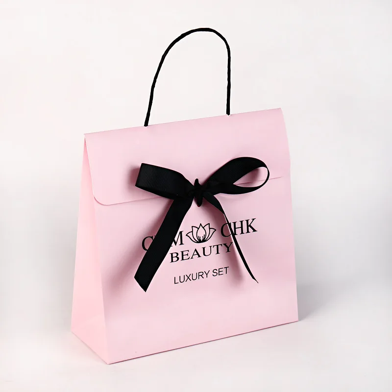 New creative beauty thickened kraft paper bag clothing packaging bag gift gift bag handbag customization
