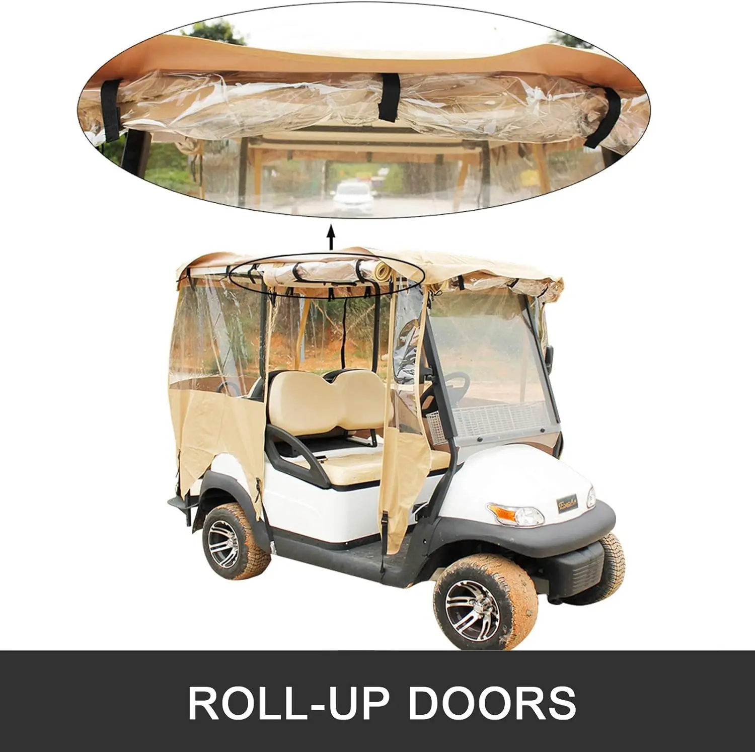 210D Waterproof Driving Golf Cart Enclosure with Window for Club Car Yamaha Cart