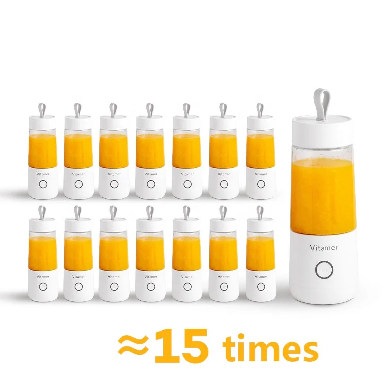 VITAMER Personal Blender Mini Portable Blender 350ml USB Juicer Cup Rechargeable Fruit Vegetable Tools