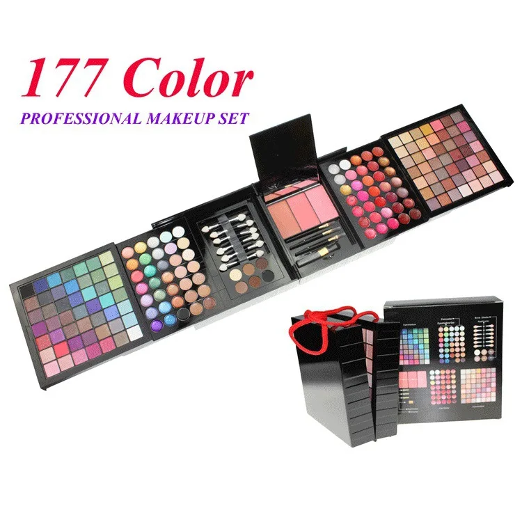 
177 colors Private Label Cosmetic Make Up Brush Tool Eye Shadow Cream Blush Palette Eyeshadow Lipstick Concealer Makeup Sets 