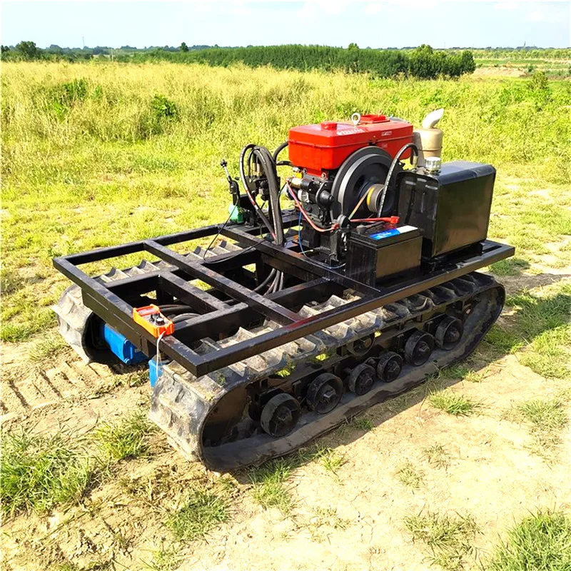 Small tank chassis robot crawler chassis with engine and remote control