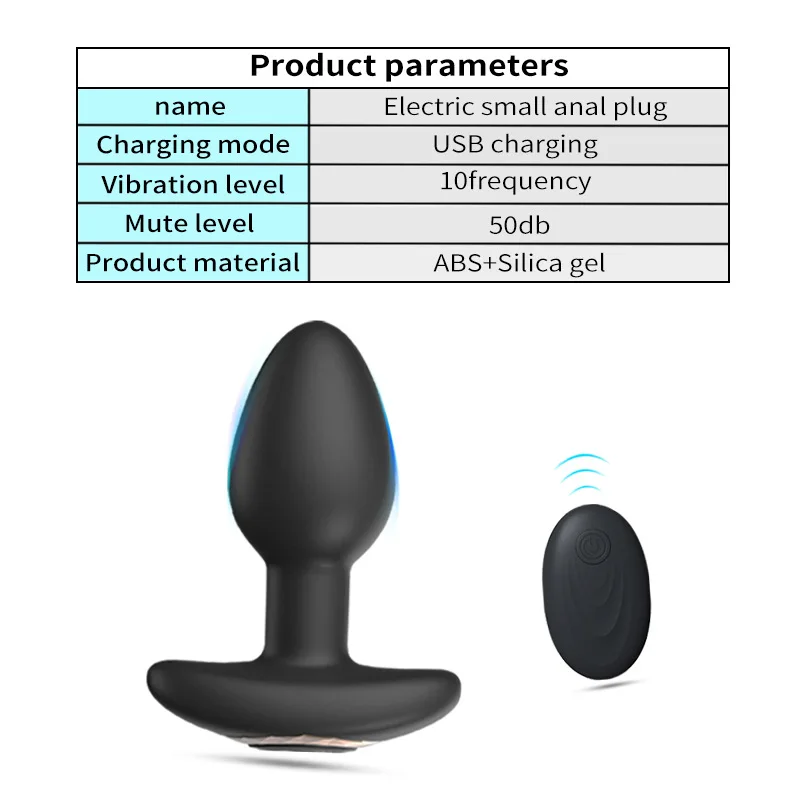 New Remote Control Anal Lock Butt Plug Ass Lock Waterproof Quiet 10 Frequency Prostate Massager Anal Male Sex Massage Products