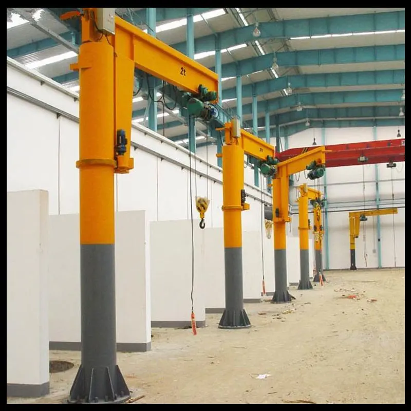 Best price Wholesale BZD model manual rotation column mounted floor Jib Crane with hoist