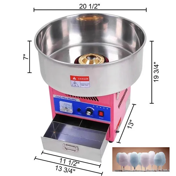 Best Quality China Manufacturer Electric Cotton Candy Machine Hand Cart For Home Machines