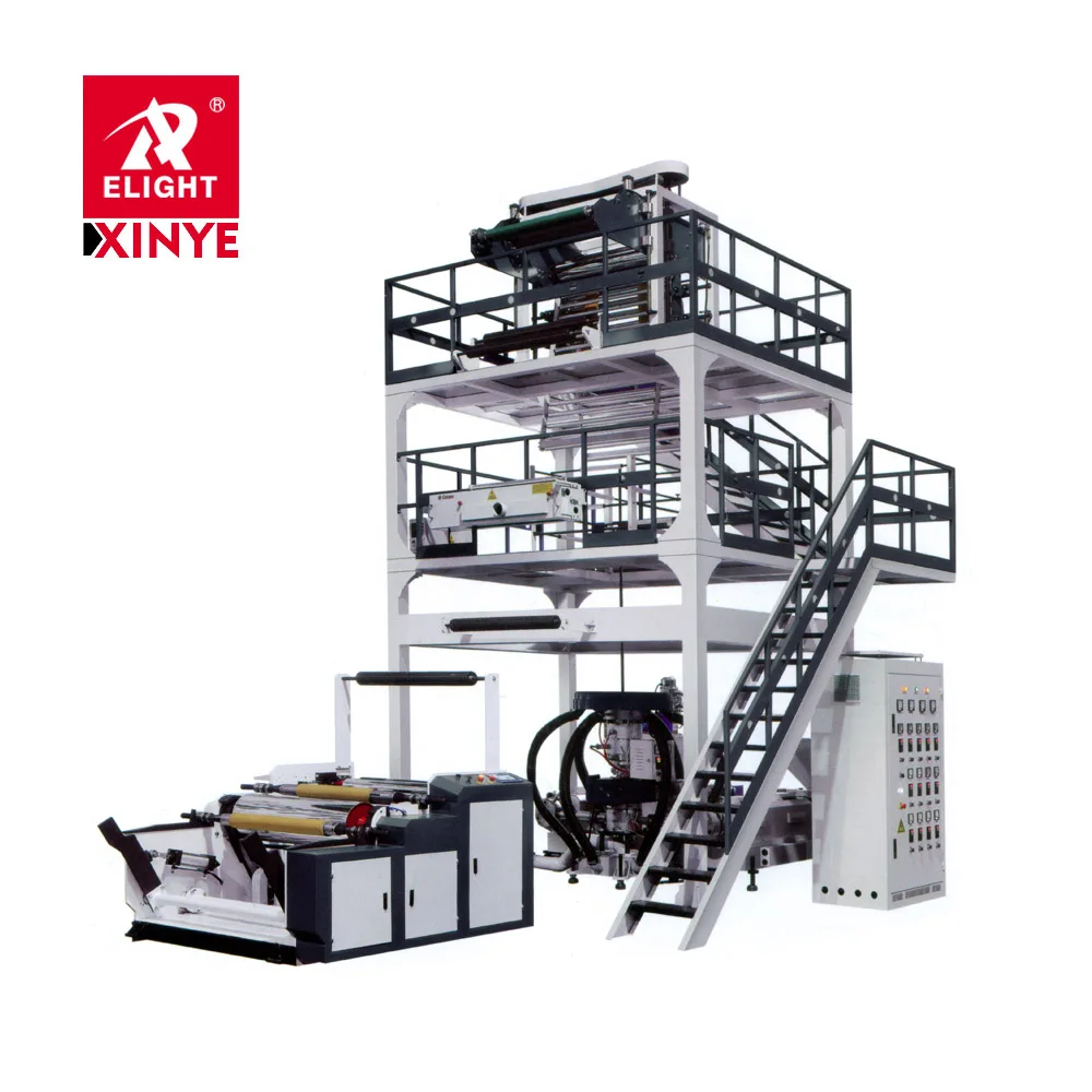 SJ-50/2L-ABA Three Layers Co-extrusion plastic pe hdpe ldpe aba film blowing machine price